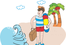 Gdzie pojechać na majówkę? Mężczyzna na wakacjach