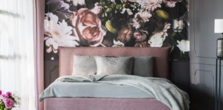 Trendy: fototapeta w domu od Uwalls.pl klimatyczna fototapeta w kwiaty w sypialni