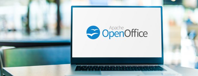 Laptop komputer logo Apache OpenOffice