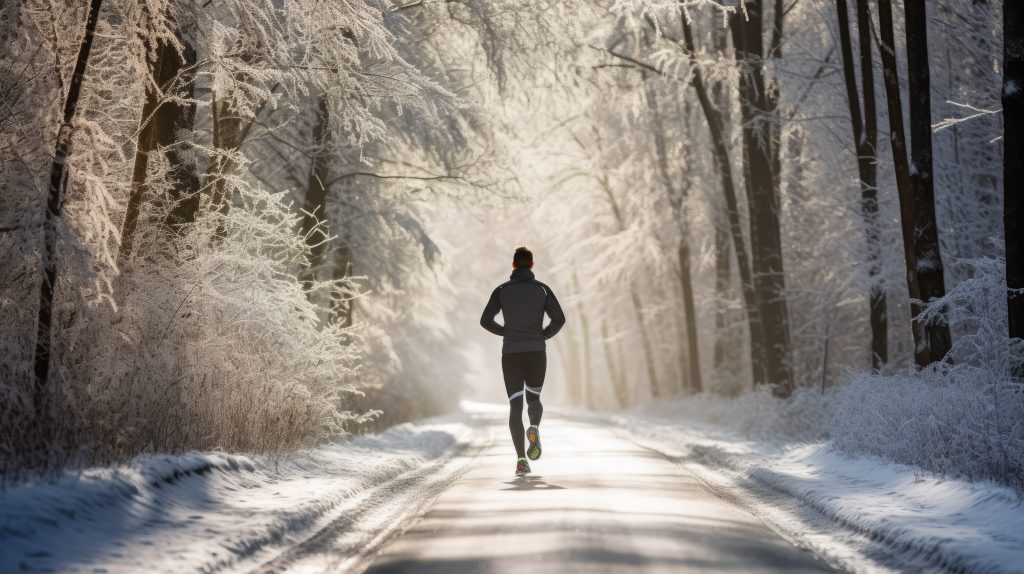 proces biegania zimą